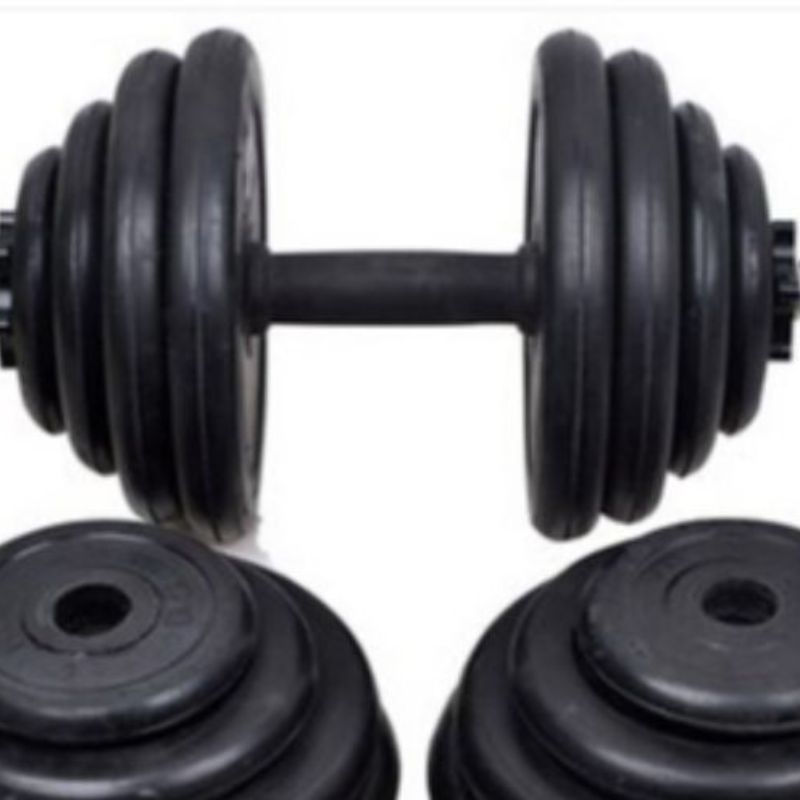 Linuo rubber-coated dumbbells 20kg men's home fitness equipment Dumbbell set for exercising arm muscles Specification image