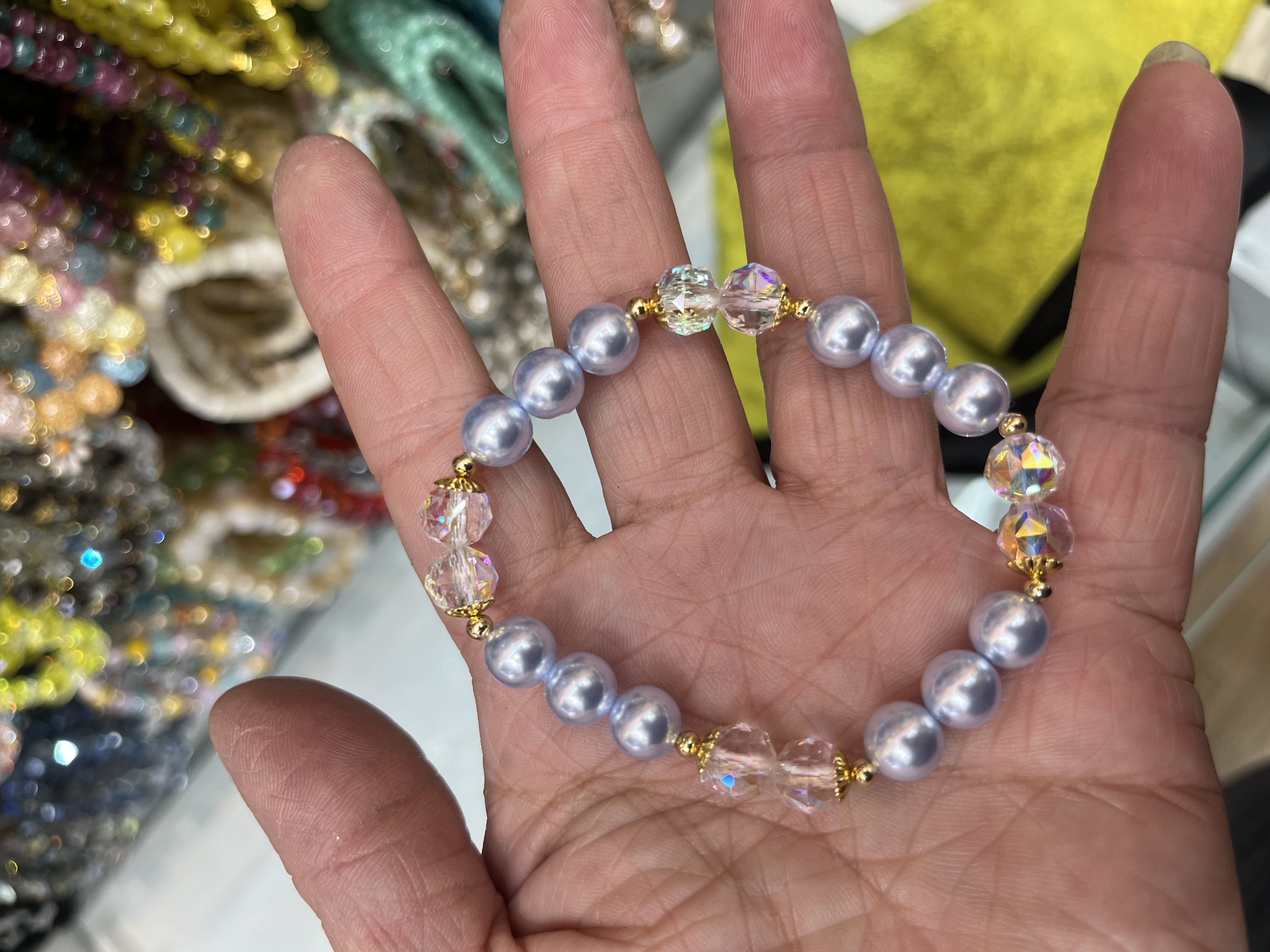 合香珠中药手串文玩水晶珠手链男女款天然健康养生饰品珍珠手串产品图