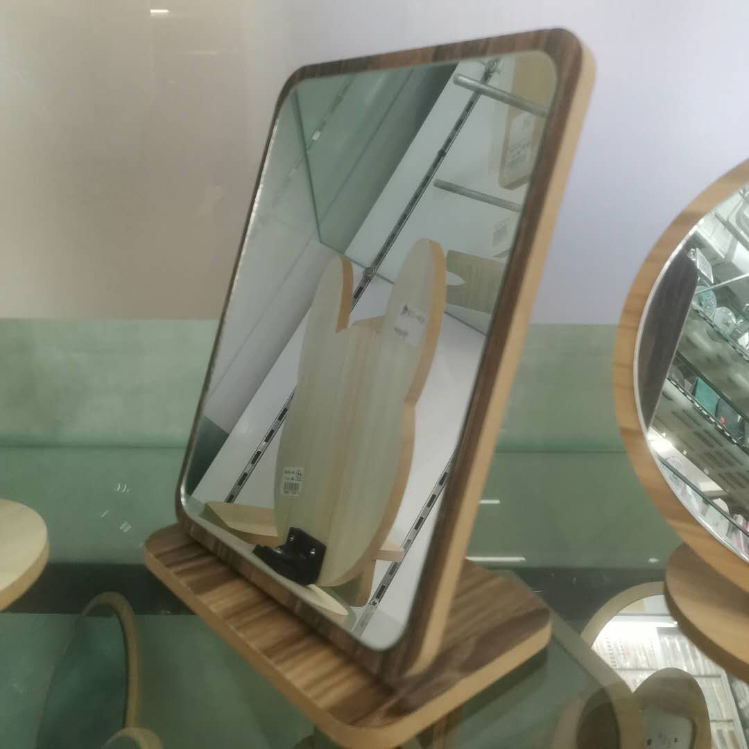 高清化妆镜子台式简易梳妆镜子方形公主镜 折叠便携 大号镜子2