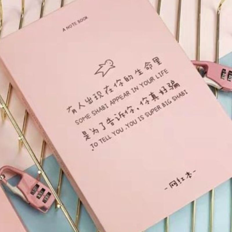 Shibo Internet Celebrity Instagram box Notebook with Lock B6 Box Couple Planner Set Password Book Diary Application Scenario