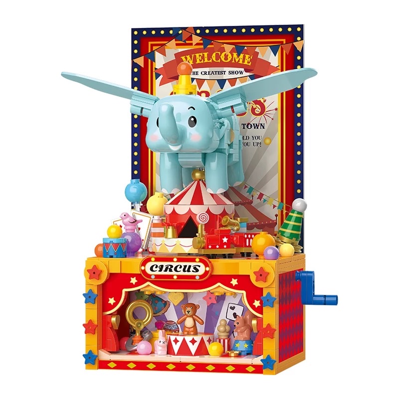 Circus Clown building blocks Adult version Small particle assembly Girls Series Little Elephant Feifei Christmas Gift Girls Item Picture
