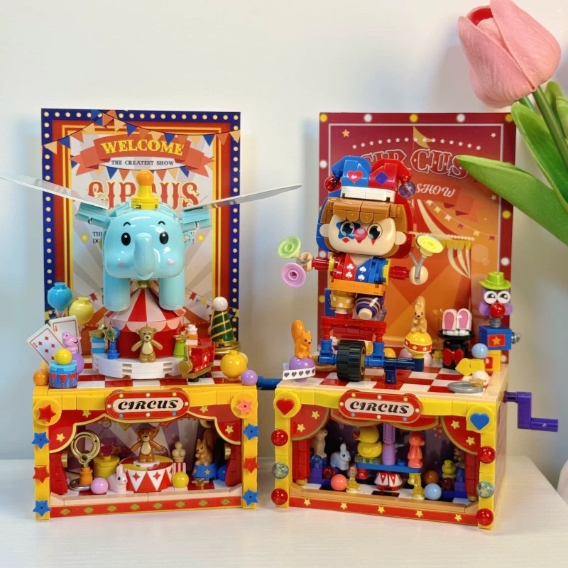Circus Clown building blocks Adult version Small particle assembly Girls Series Little Elephant Feifei Christmas Gift Girls detail image 2