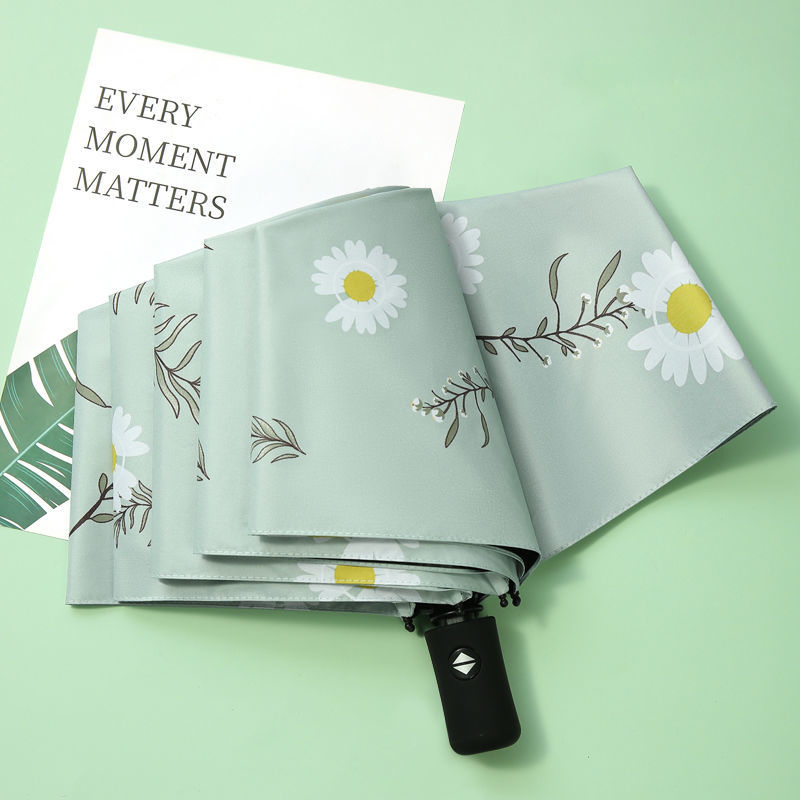 星星牌三折叠晴雨伞胶囊雨伞口袋防晒伞白底实物图