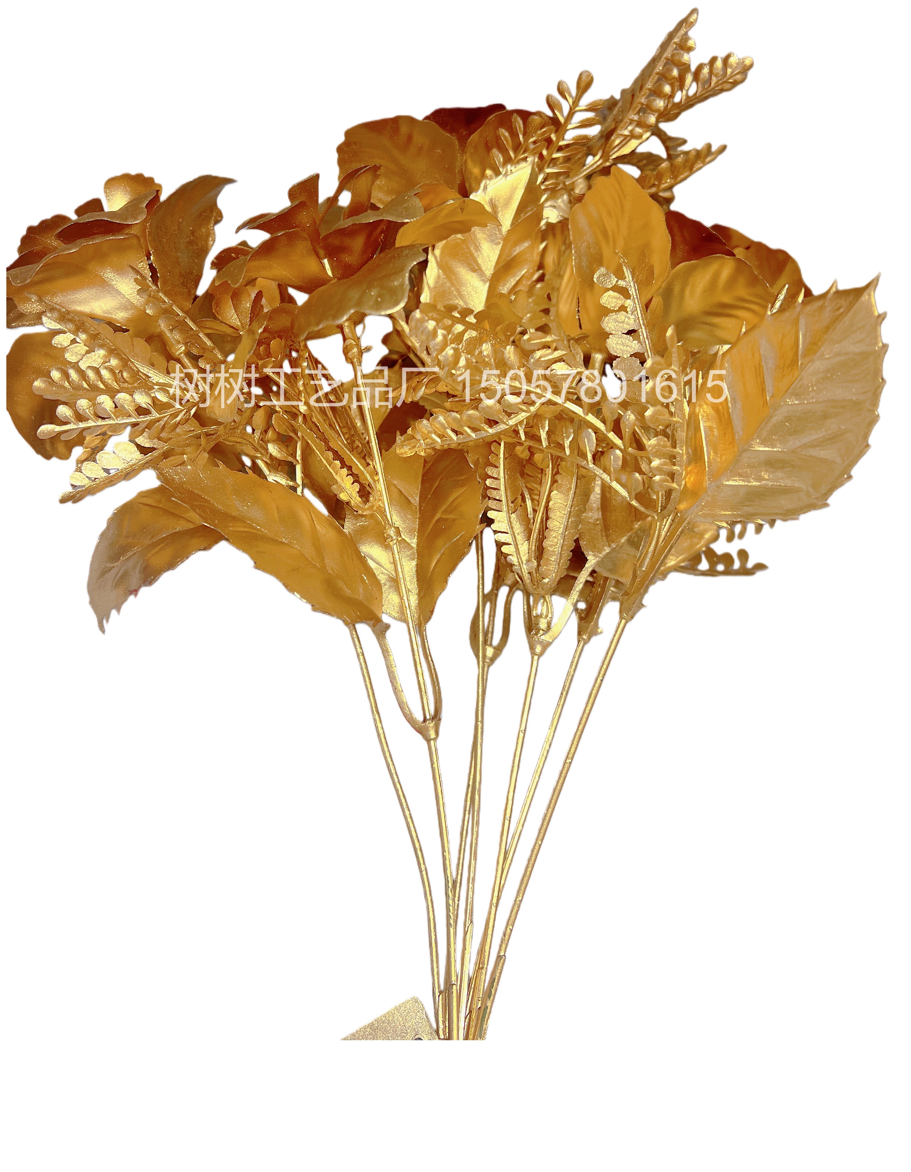 New 7-pronged golden crabapple flower artificial flower Christmas flower decoration home decoration gift Christmas flower accessories Artificial flower plastic artificial flower plastic artificial flower Application Scenario