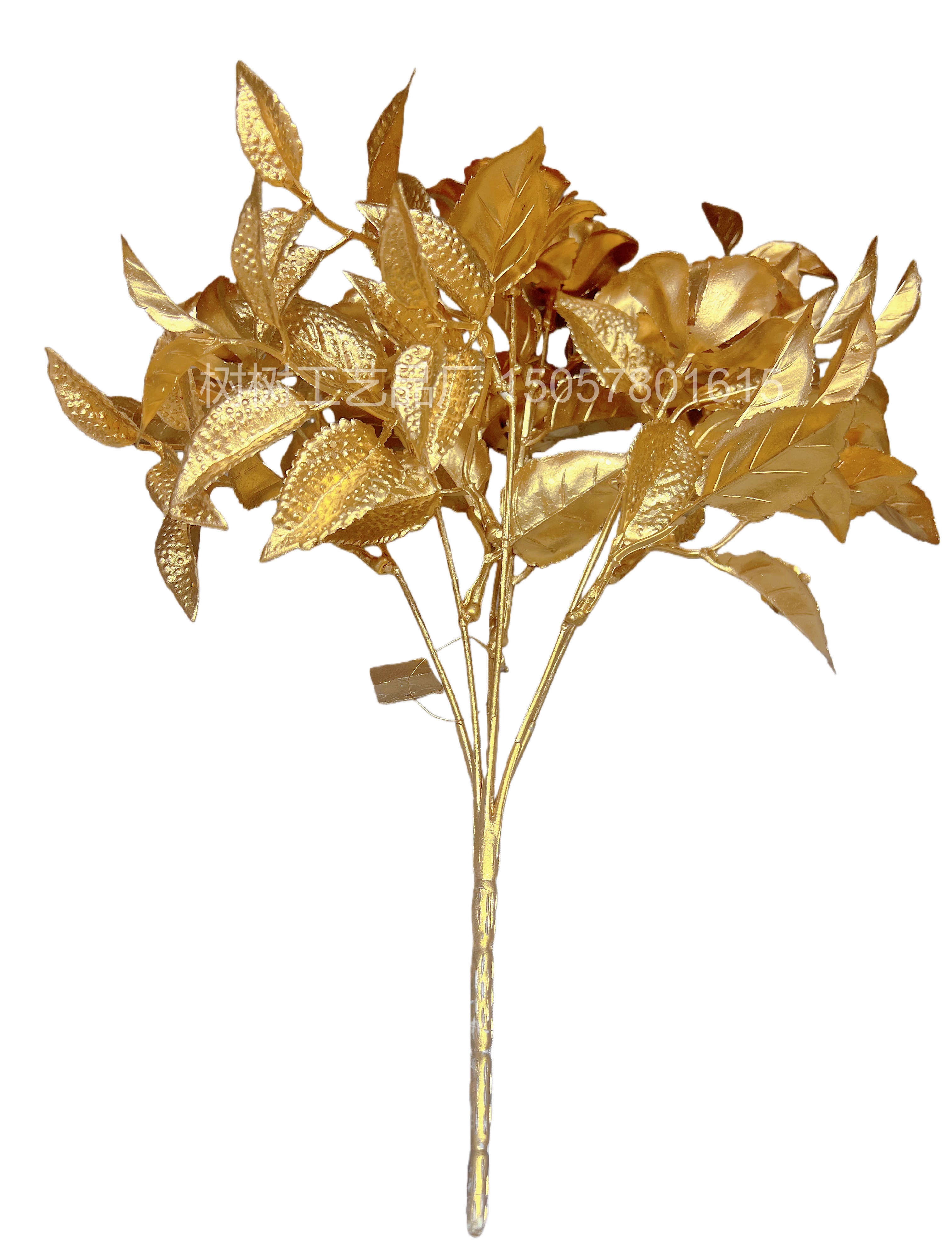 New 5-pronged golden orange peel rose artificial flower Christmas flower decoration home decoration gift accessory Christmas flower accessory artificial flower detail image 5