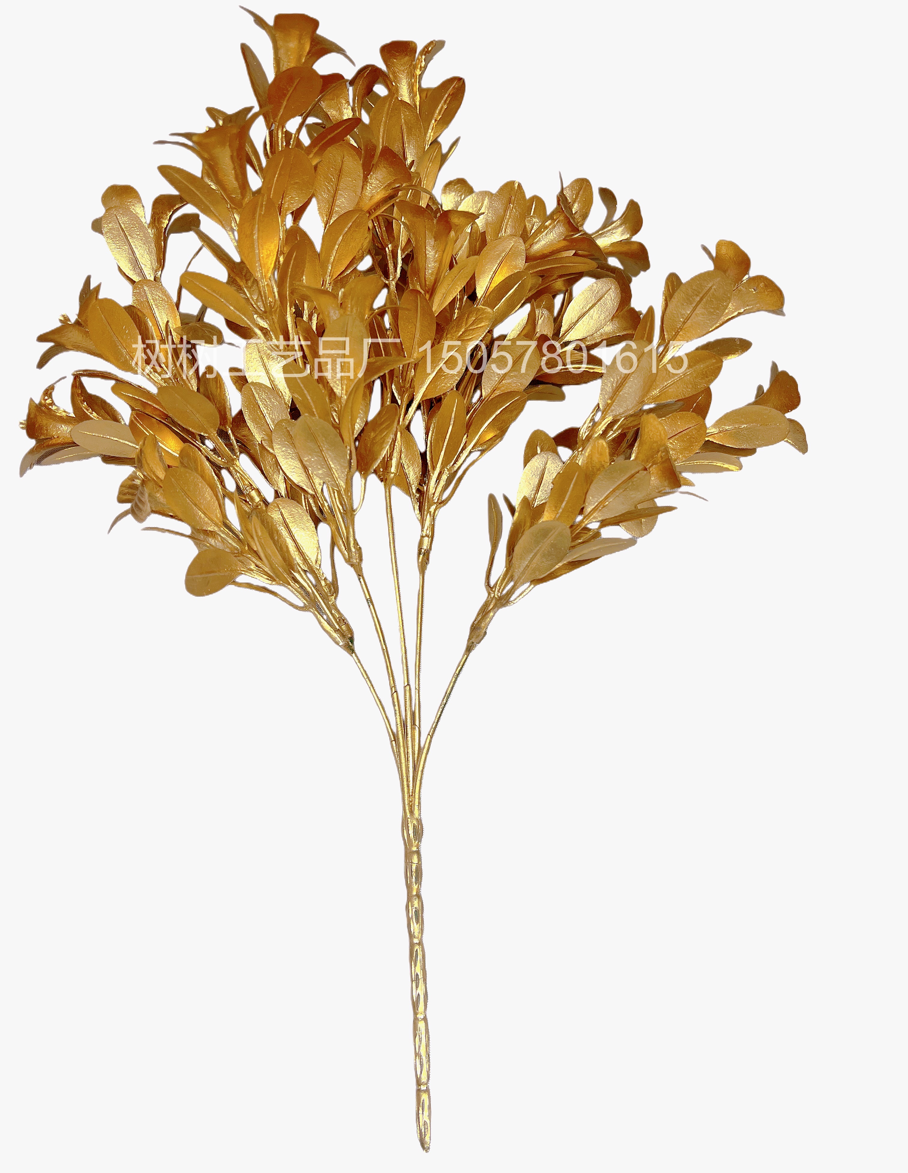 New 5-pronged golden trumpet flower artificial flower Christmas flower decoration home decoration gift Christmas flower accessories Artificial flower plastic flower plastic artificial flower artificial flower detail image 4