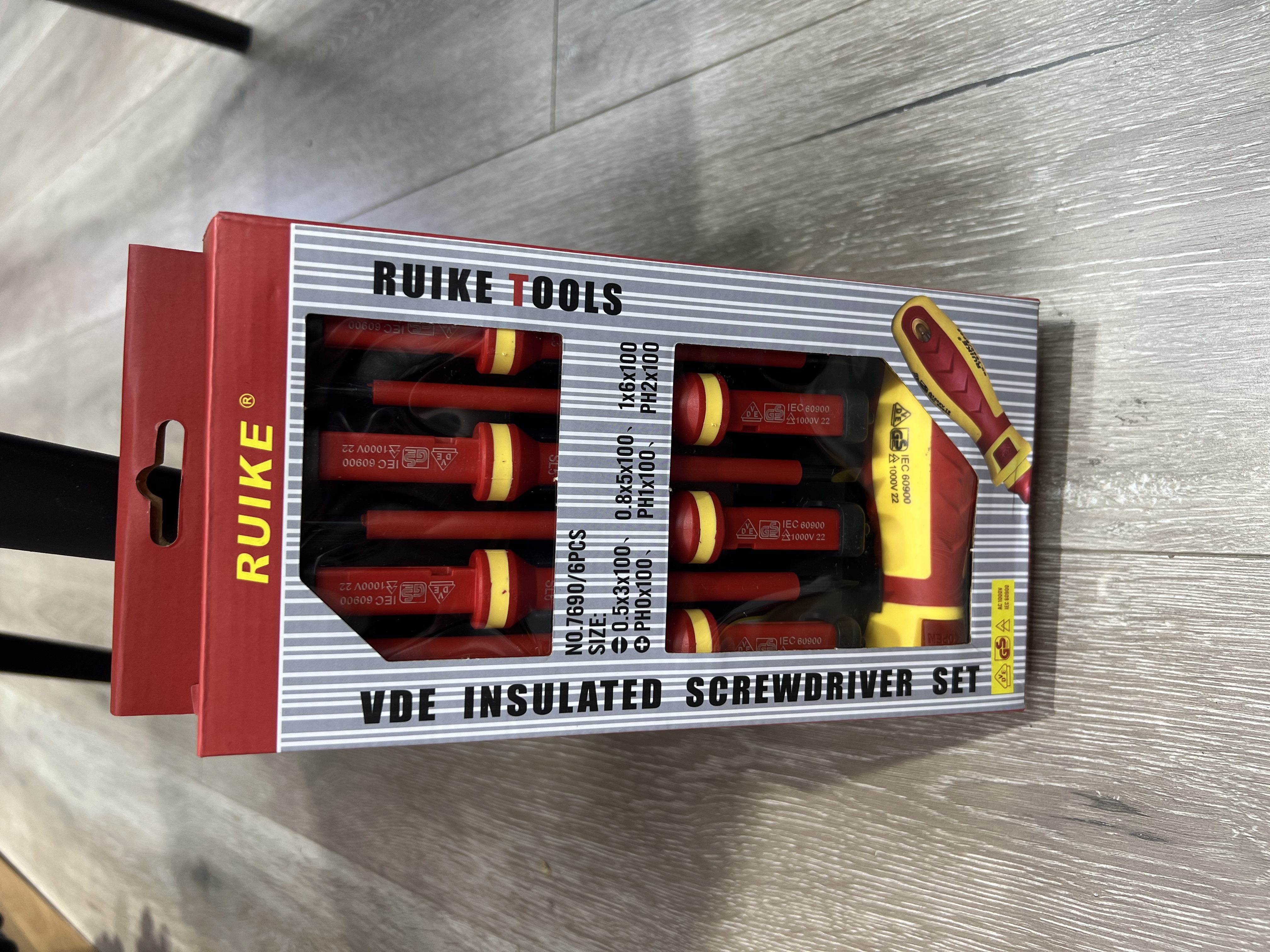 6合1电工专用螺丝刀套装家用维修绝缘螺丝批组套GD12-DF 