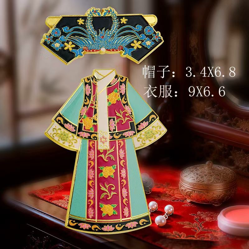 National trend character alloy refrigerator discount goods, tourist souvenirs, creative princess dress magnetic stickers, cultural and creative peripheral products, scenic spot cultural and creative refrigerator stickers Specification drawing