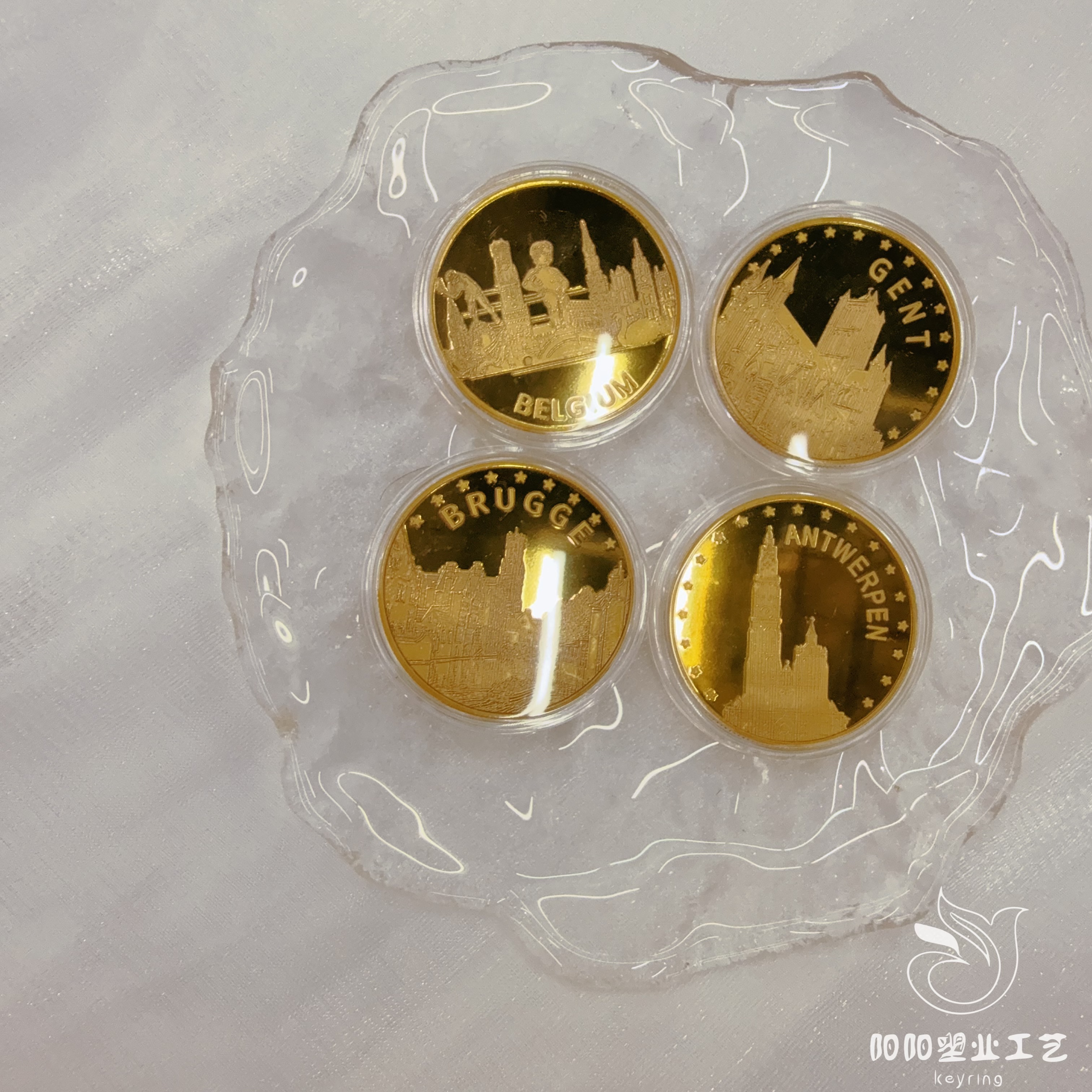 Customized metal commemorative gold coins, anniversary celebration gold and silver conference collection commemorative badges, customized metal double-sided relief Specification drawing