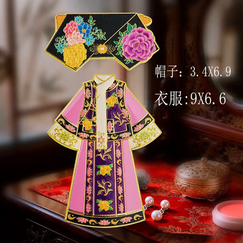 National trend character alloy refrigerator discount goods, tourist souvenirs, creative princess dress magnetic stickers, cultural and creative peripheral products, scenic spot cultural and creative refrigerator stickers details Picture