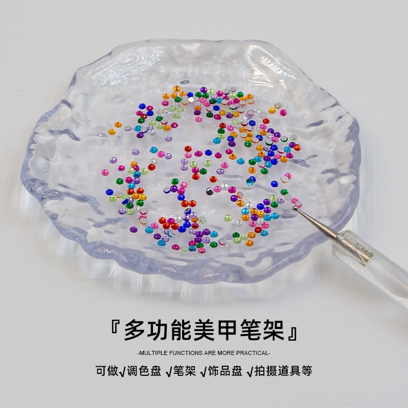 Multi-functional nail art accessories, small diamond storage plate, nail art tools, pen holder storage, color palette detail image 10