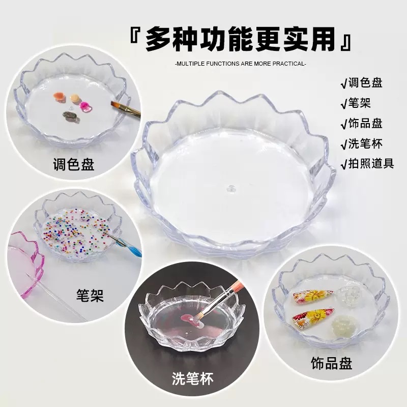 Multi-functional nail art accessories, small diamond storage plate, nail art tools, pen holder storage, color palette detail image 4