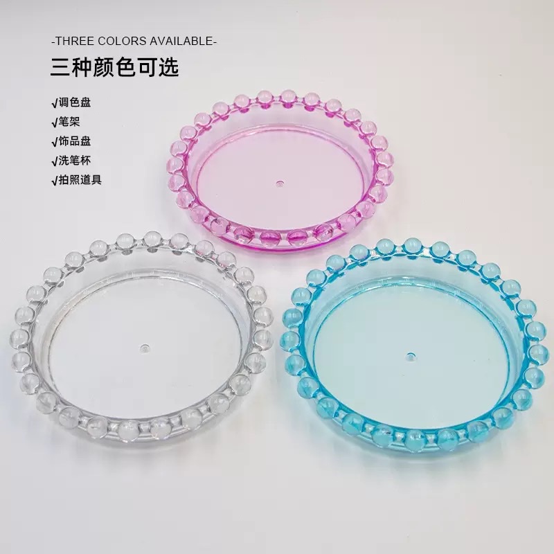 Multi-functional nail art accessories, small diamond storage plate, nail art tools, pen holder storage, color palette Specification image