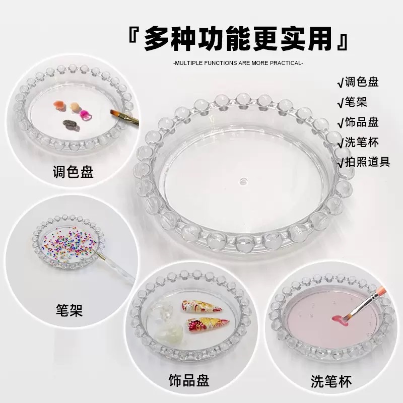 Multi-functional nail art accessories, small diamond storage plate, nail art tools, pen holder storage, color palette detail image 5