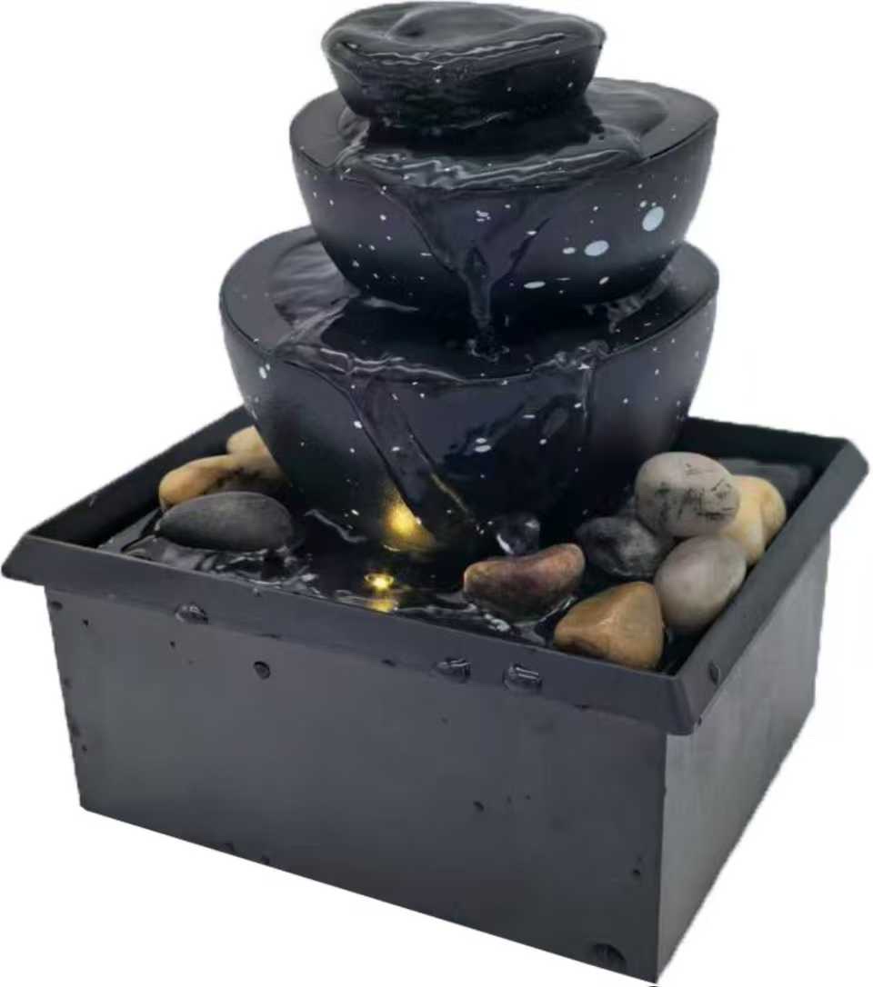 Desk, office, small bonsai, air humidification, Zhuge craft, courtyard water flow ornaments, balcony fish pond landscaping, rooftop garden decoration and arrangement, landscape fish tank fountain, atomization humidifier, bestseller, 7279-87 new China