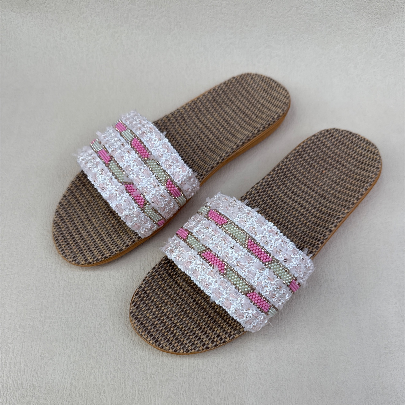 新款女式凉拖鞋居家开口麻拖鞋