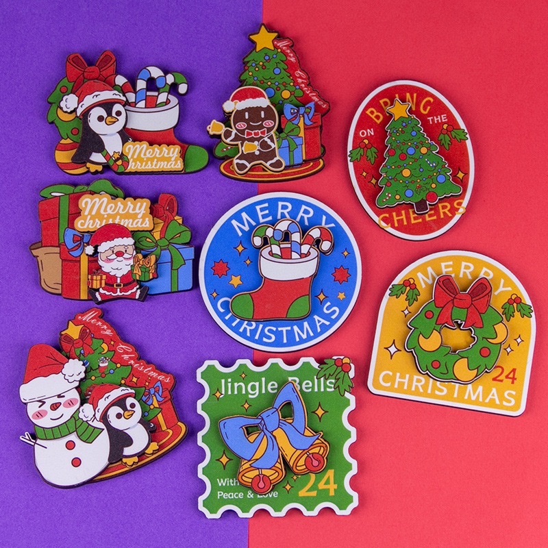 Halloween series wooden fridge magnets, home decoration magnetic stickers, creative festival souvenirs manufacturer wholesale Item Picture