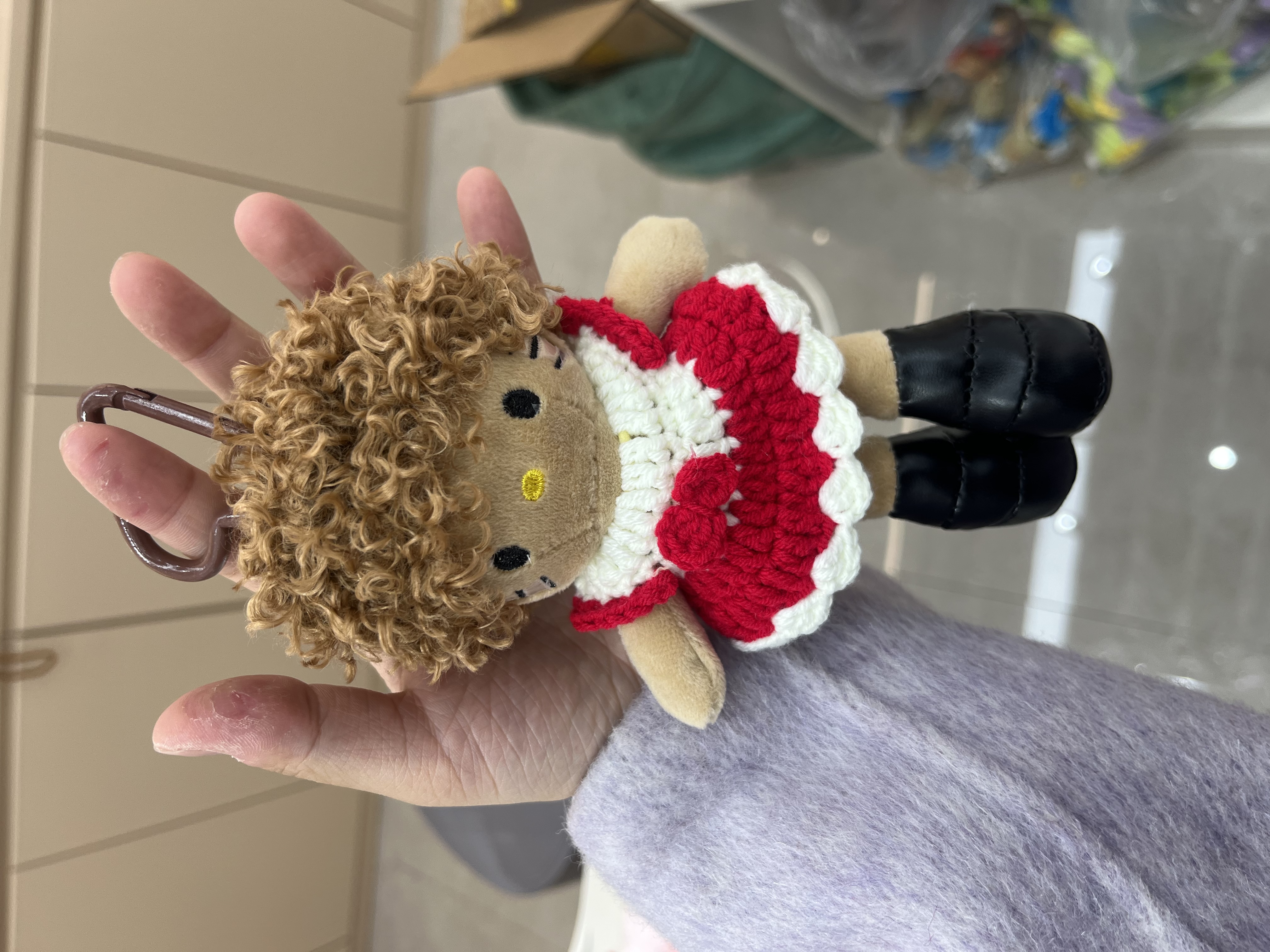 Creative and trendy 8-inch wool felt plush toy pendant, exquisite handcrafted cute pillow gift for girls and children