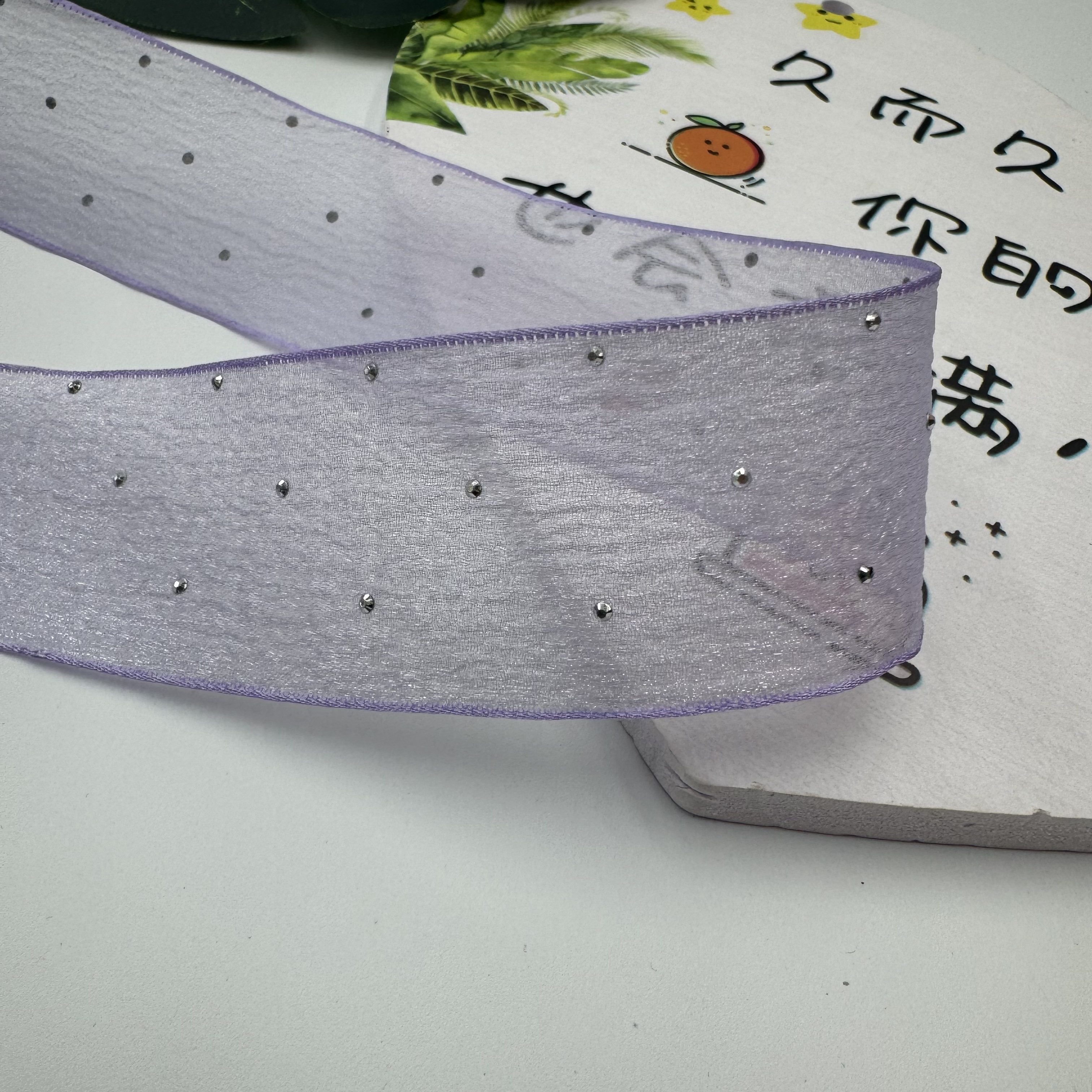 3.8 cm hot diamond gauze ribbon, hair accessory gauze ribbon, handmade DIY bow ribbon, gift box, decorative materials, baking cake, flowers, ribbons detail image 6