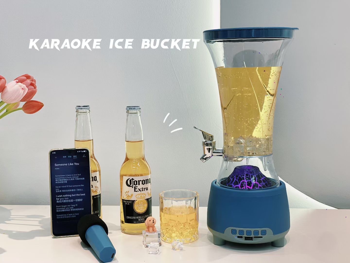 新款炫彩啤酒炮蓝牙音箱高音质便携式无线音响K歌蓝牙音响户外迷你蓝牙音箱音响设备