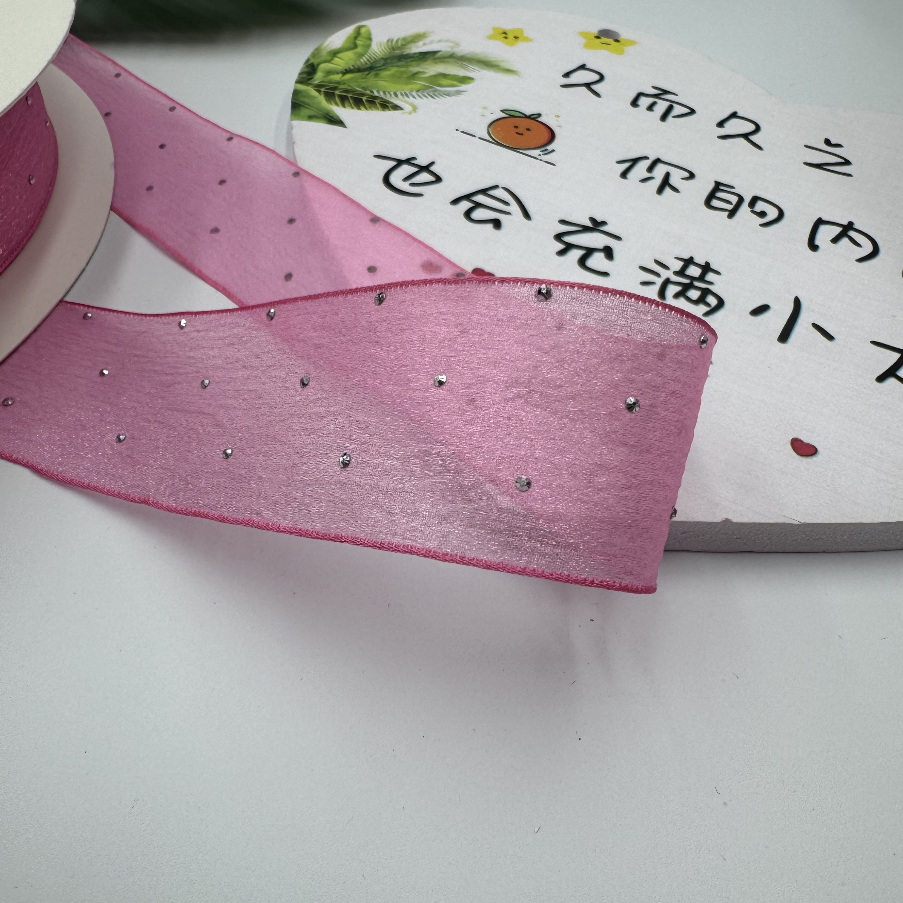 3.8 cm hot diamond gauze ribbon, hair accessory gauze ribbon, handmade DIY bow ribbon, gift box, decorative materials, baking cake, flowers, ribbons detail image 4