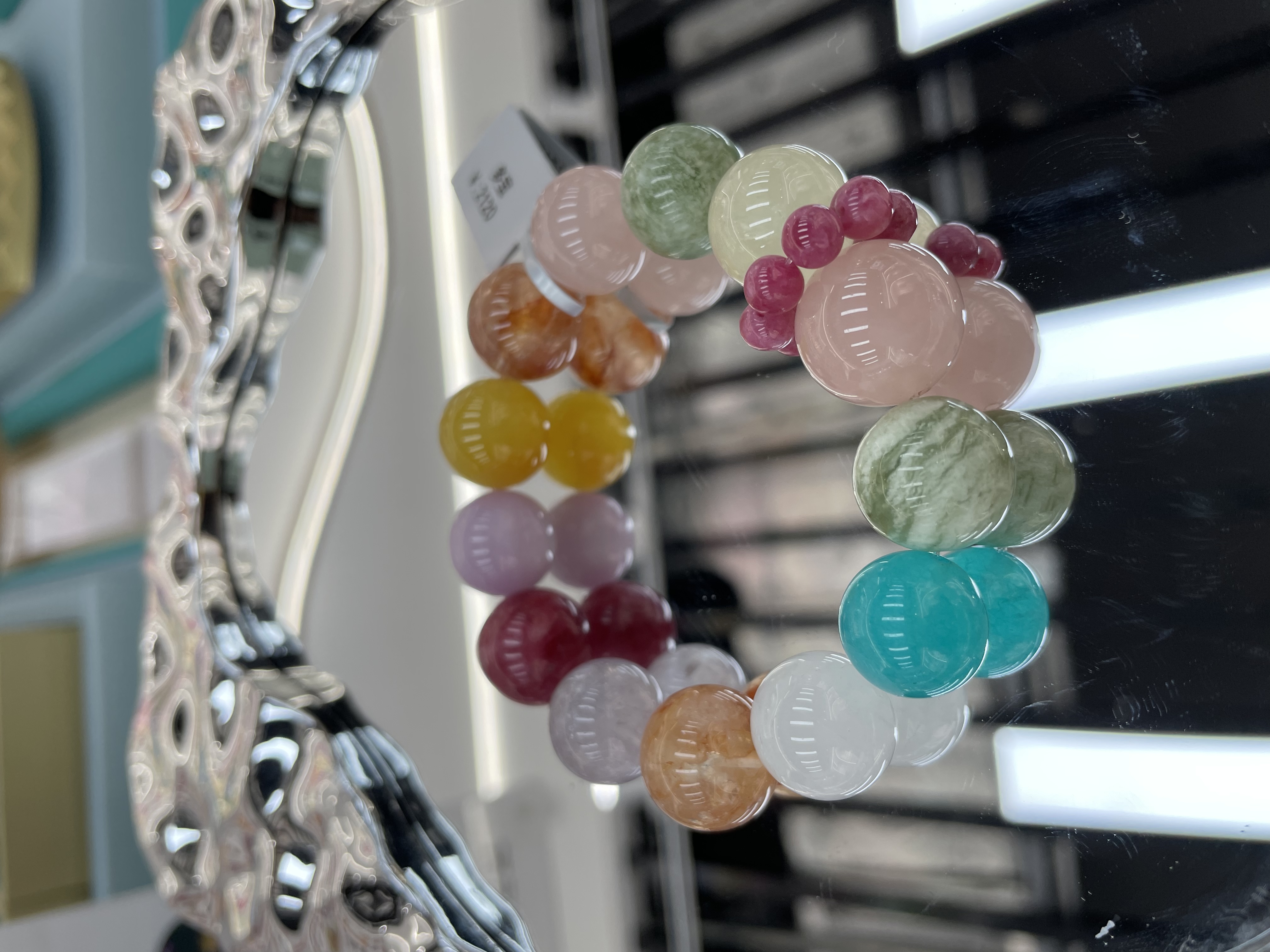 Crystal scattered beads, crystal bracelet, original design by a natural crystal designer details Picture