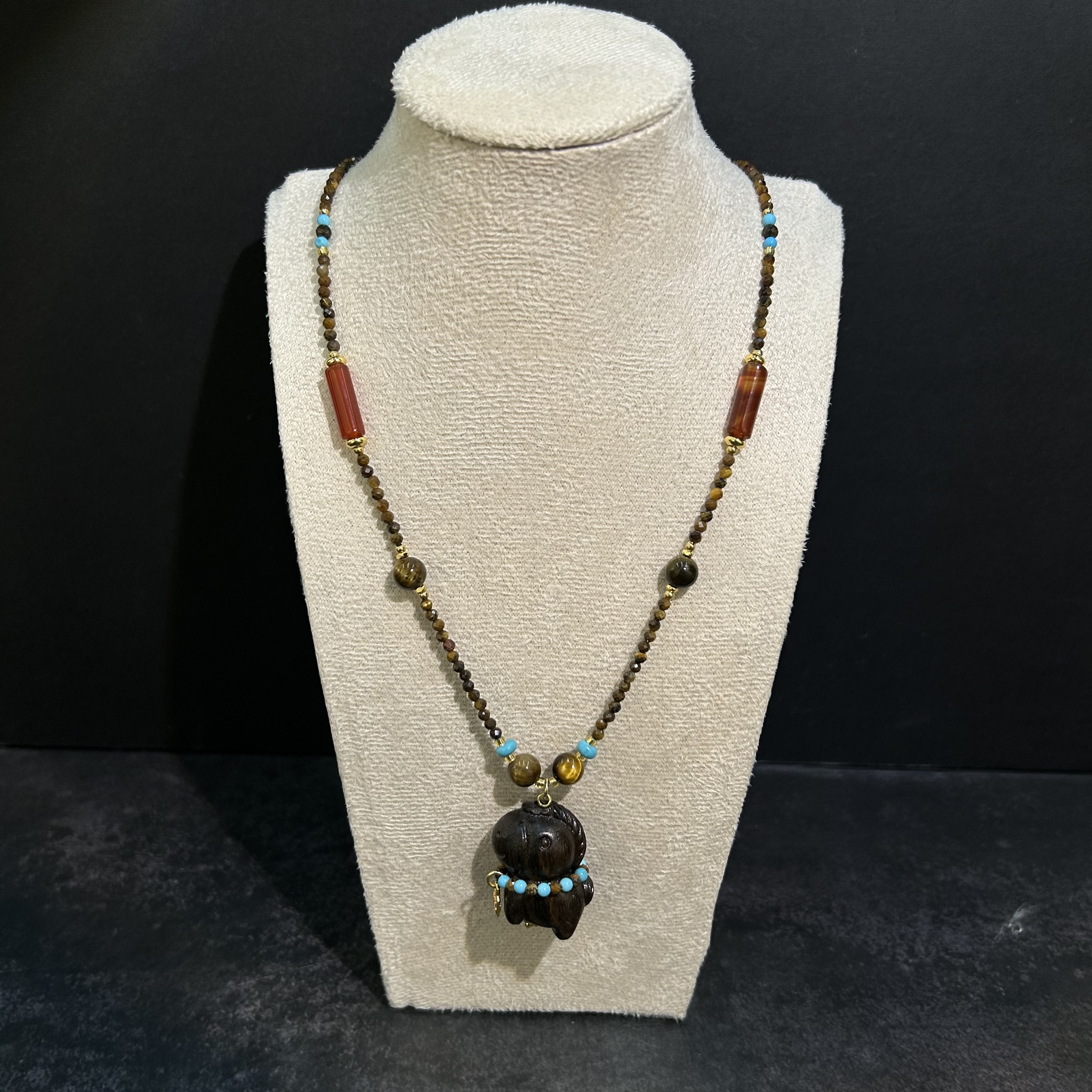 时尚沙金不锈钢珍珠项链女简约百搭首饰品潮流个性项链饰品详情图3