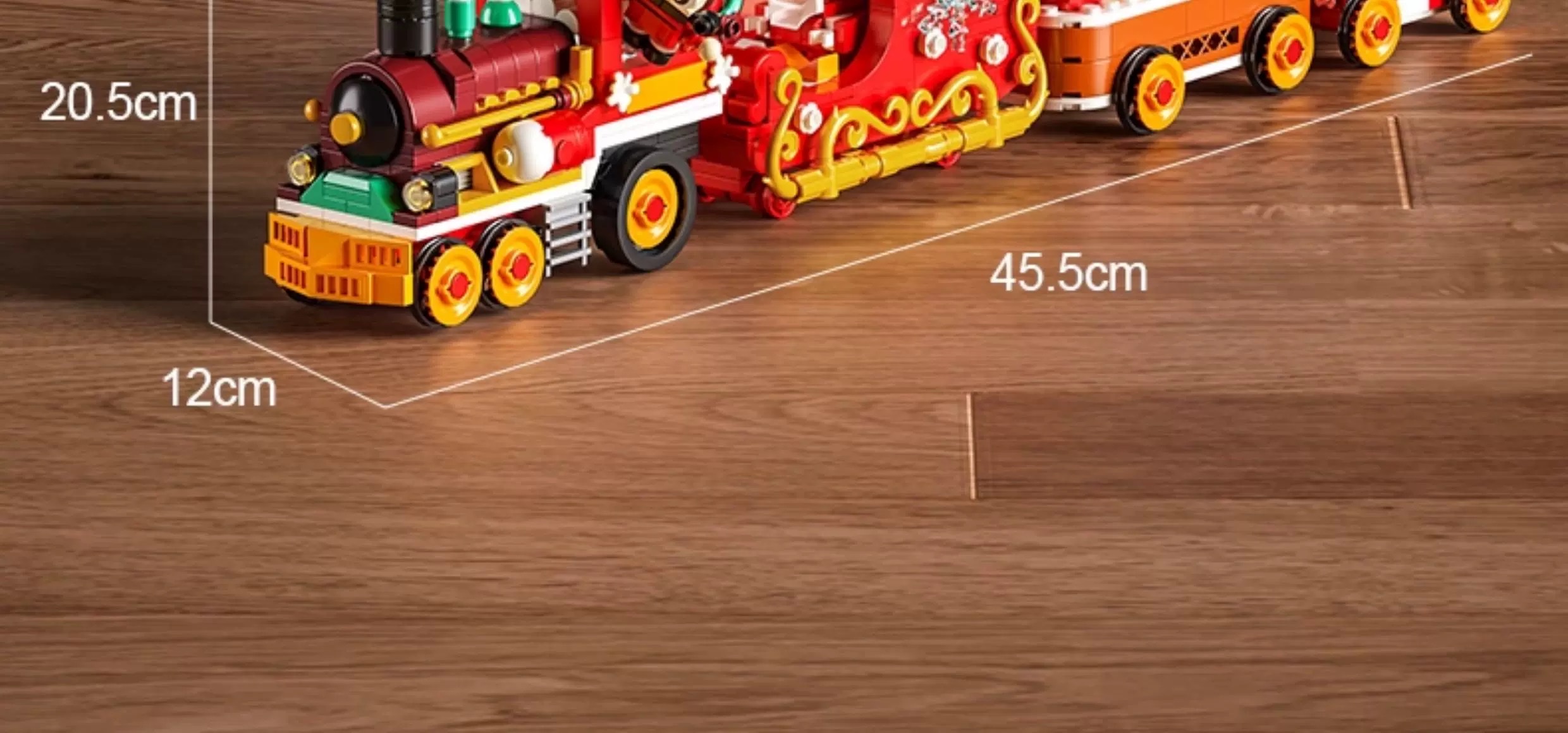 Christmas little train building block table decoration, children's educational assembly toy, birthday and Christmas gift for boys and girls detail image 12