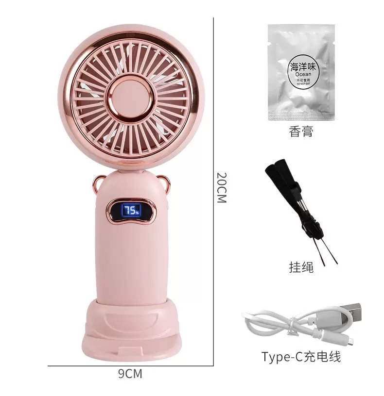 25新款数显手持迷你风扇usb五档 Fan便携电动小风扇小电风扇礼品详情图15