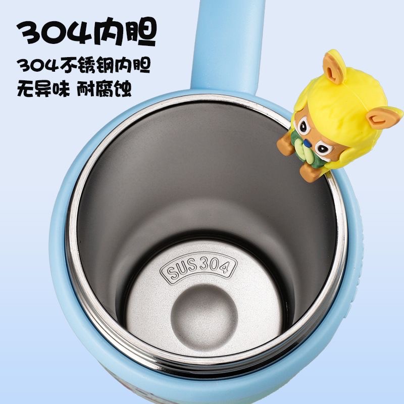 New cartoon-shaped doll, large-capacity 304 stainless steel ice box insulated cup with straw and handle, suitable for other cars, 850ml, 191-1123 YQ Application Scenario