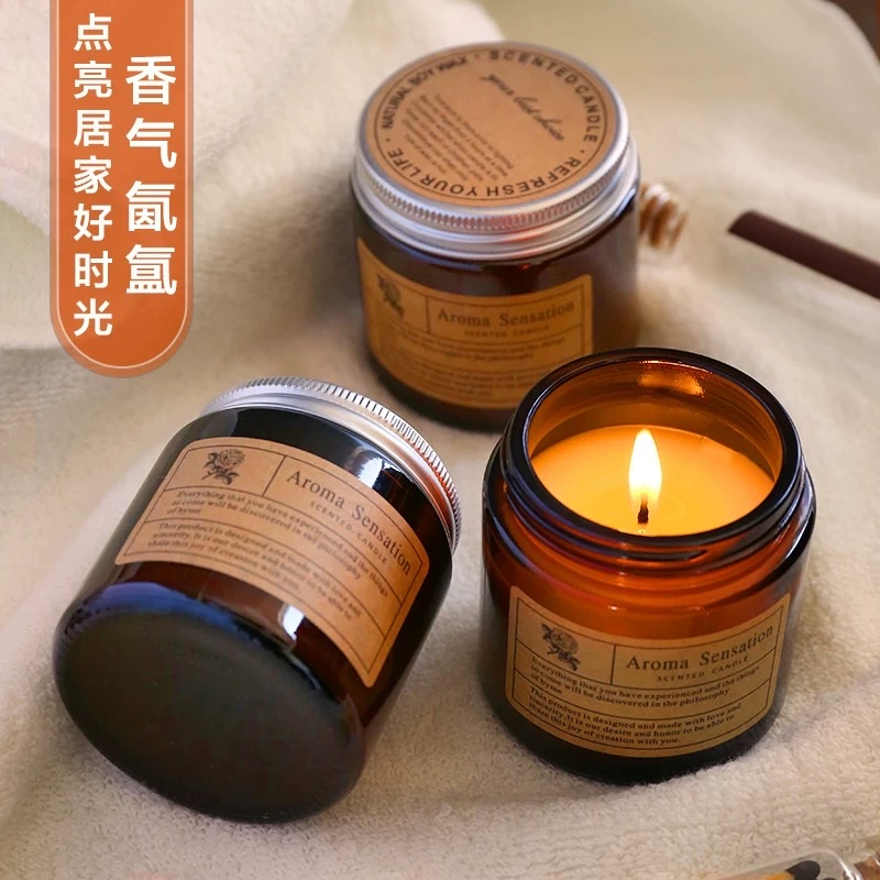 Essential oil aromatherapy candles for home use, niche indoor, long-lasting, bedroom sleep, romantic atmosphere fragrance