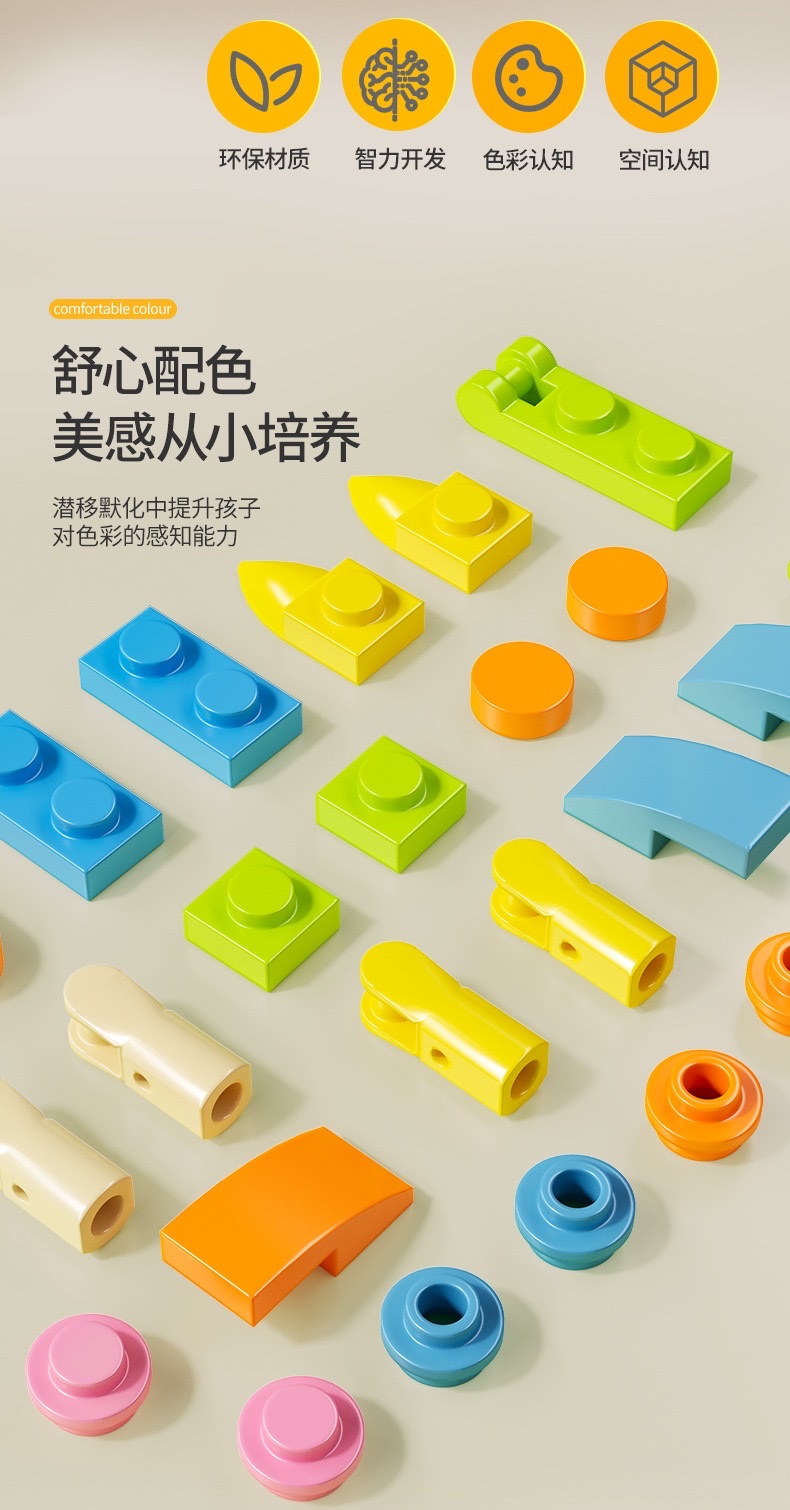 Building block Animal Kingdom set: Elephant, lion, tiger, crocodile, hippopotamus assembly Model, children's assembly toys detail image 2