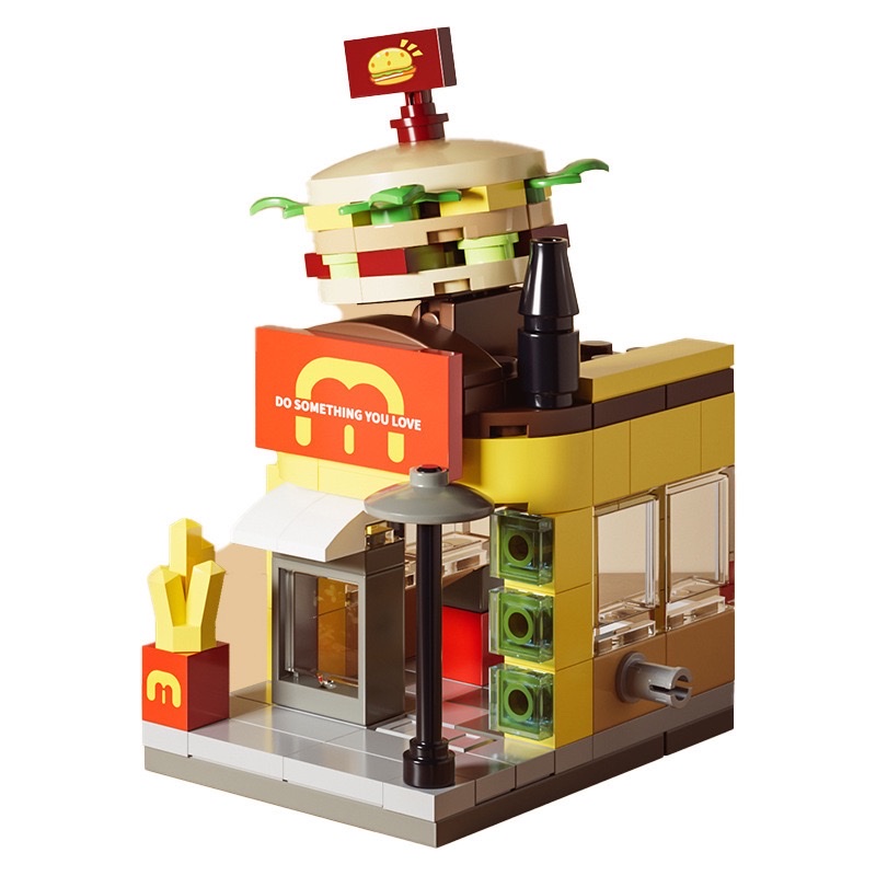 Jigu Children's educational city mini Street scene building assembly model compatible with Lego toy boy gifts Item Picture