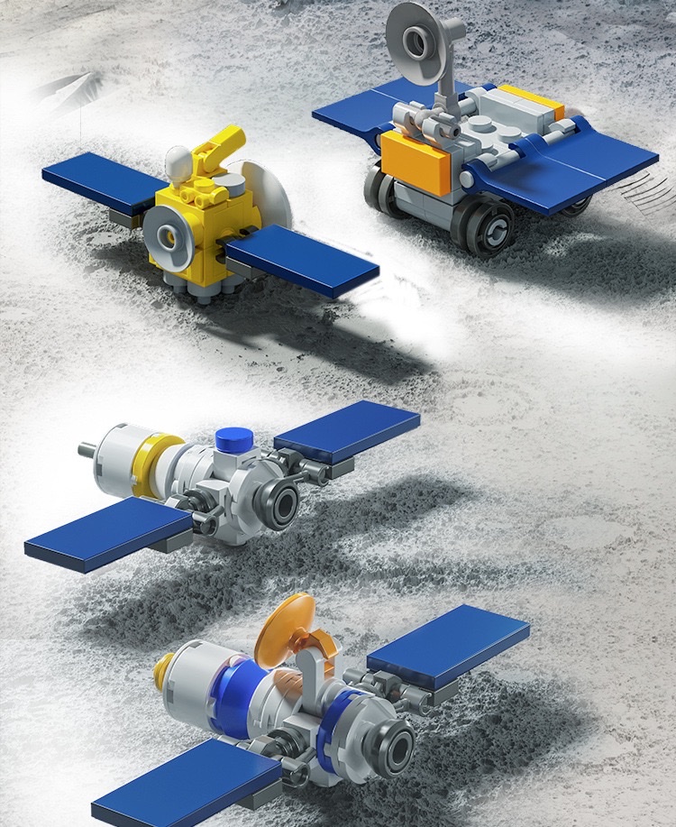 Building blocks 10-in-1 space rocket launch vehicle astronaut Mars rover assembly model boy assembly toy detail image 4