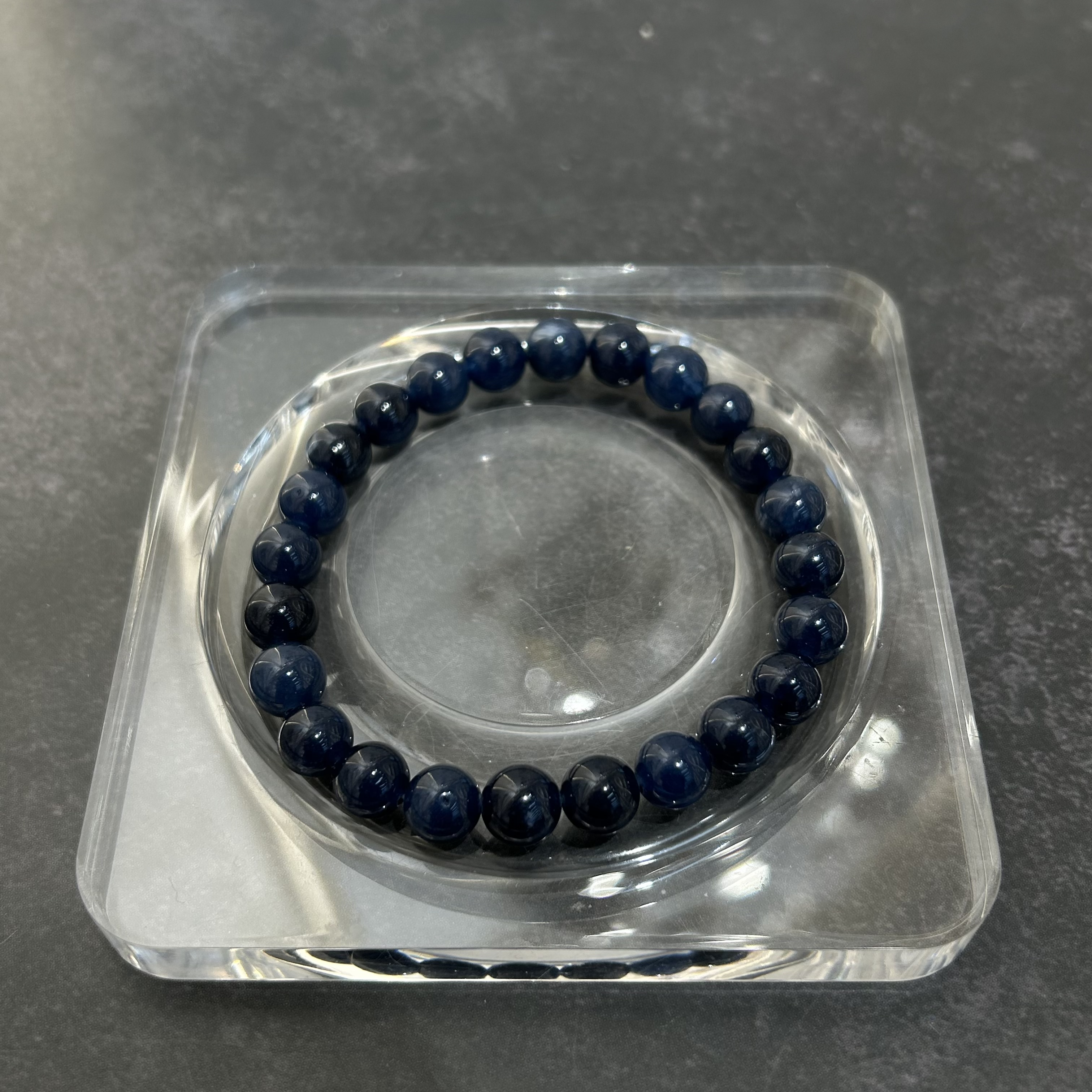 天然水晶彩眼黑曜石水晶彩虹双眼圆珠黑曜石手串厂家直销详情图5