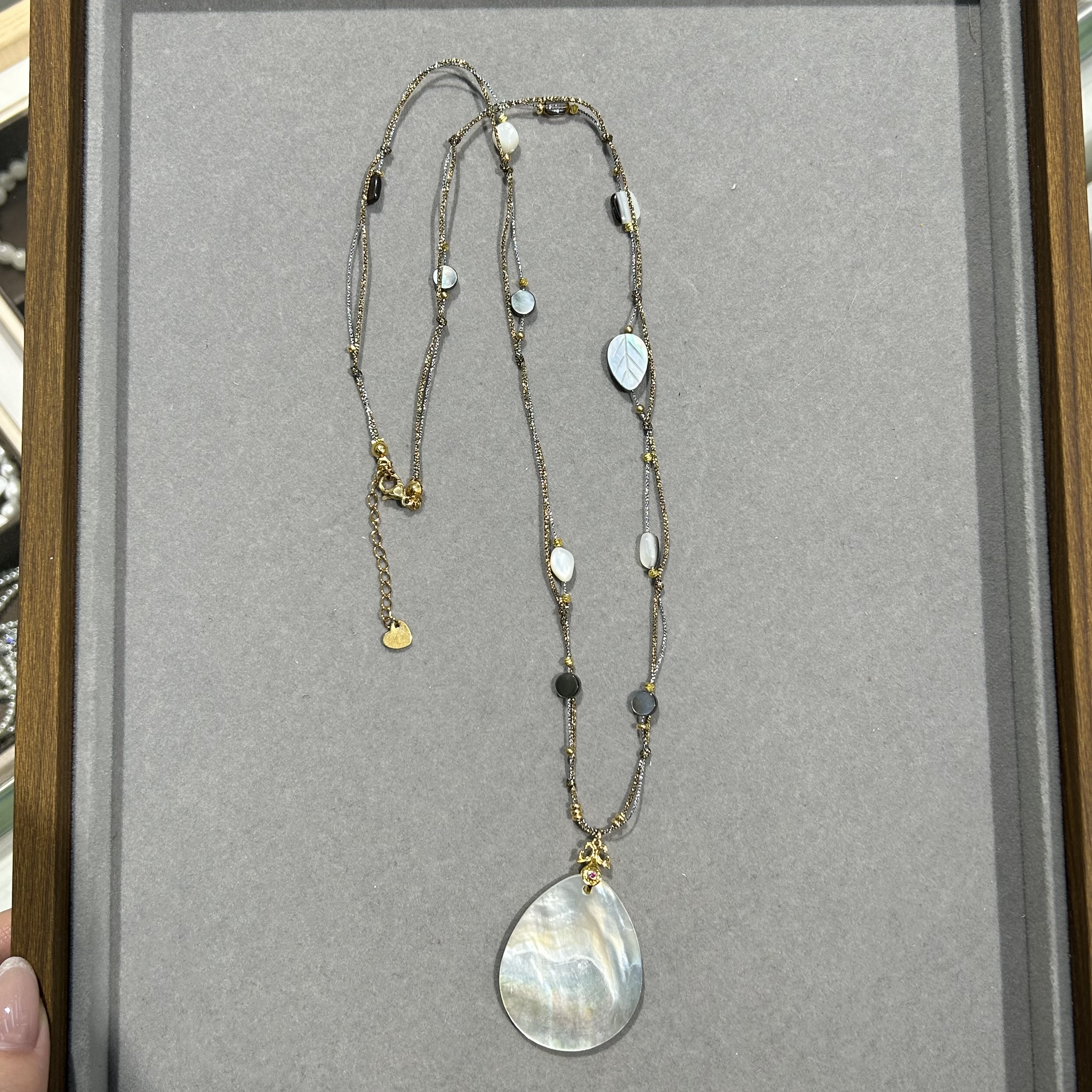 百搭高级感跨境非洲翠项链蜜蜡高级感玉石项链ins风详情图4