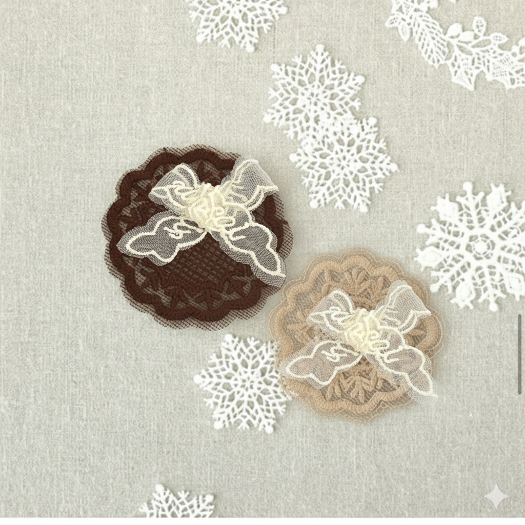 刺绣花边蝴蝶结联名字母装饰手工布艺配件多功能创意礼品产品图