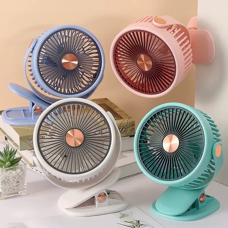 New fan clip fan, desktop dual-purpose small electric fan, desktop three-speed wind charging fan, cross-border
