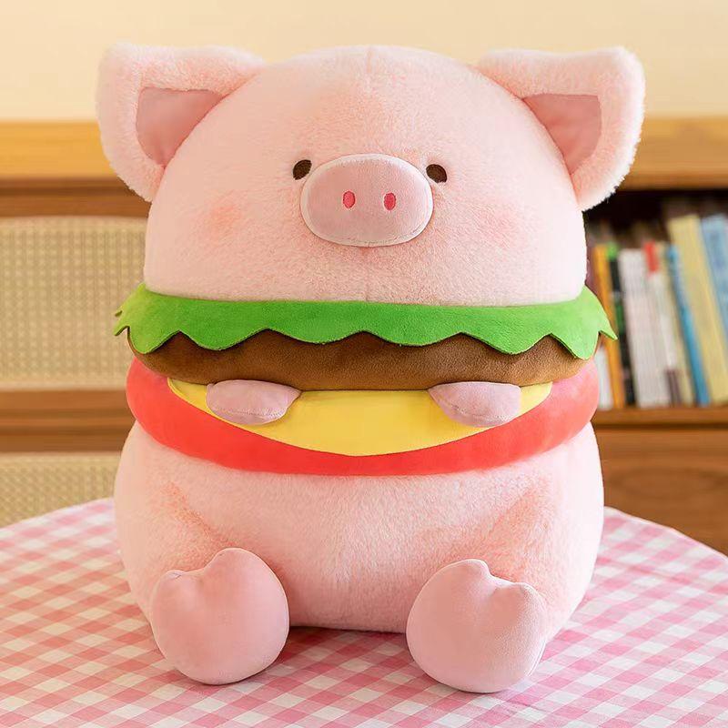 The new hamburger Pig series of plush toys and creative pig dolls are perfect birthday gifts for friends