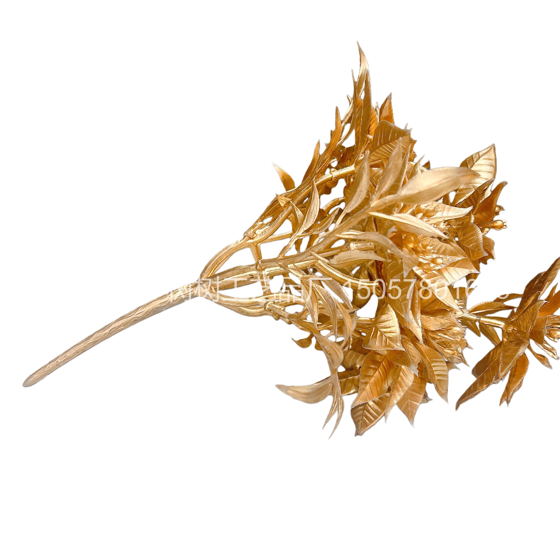 新款圣诞叶花仿真花圣诞花装饰家居装饰礼品圣诞配件假花家居装饰仿真花塑料花假花详情图3