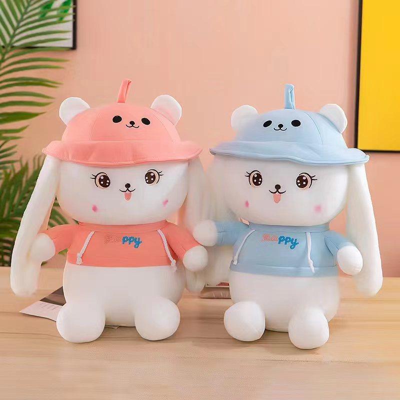 The new hooded rabbit series of plush toys, creative scarves and pink rabbit dolls, are perfect birthday gifts for friends