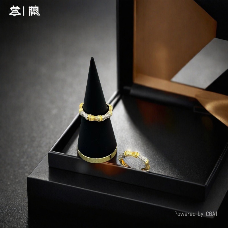 时尚个性铜戒指女款简约潮流珠宝饰品开口戒指热销款混色款不掉色