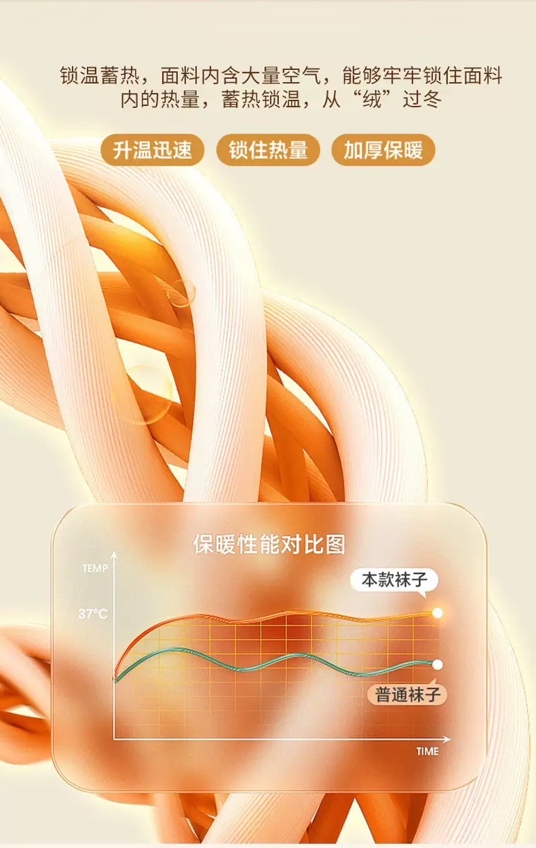 Autumn and winter socks: Coffee-colored striped loop socks, thickened warm home floor socks, Maillard non-tight mid-calf socks detail image 5