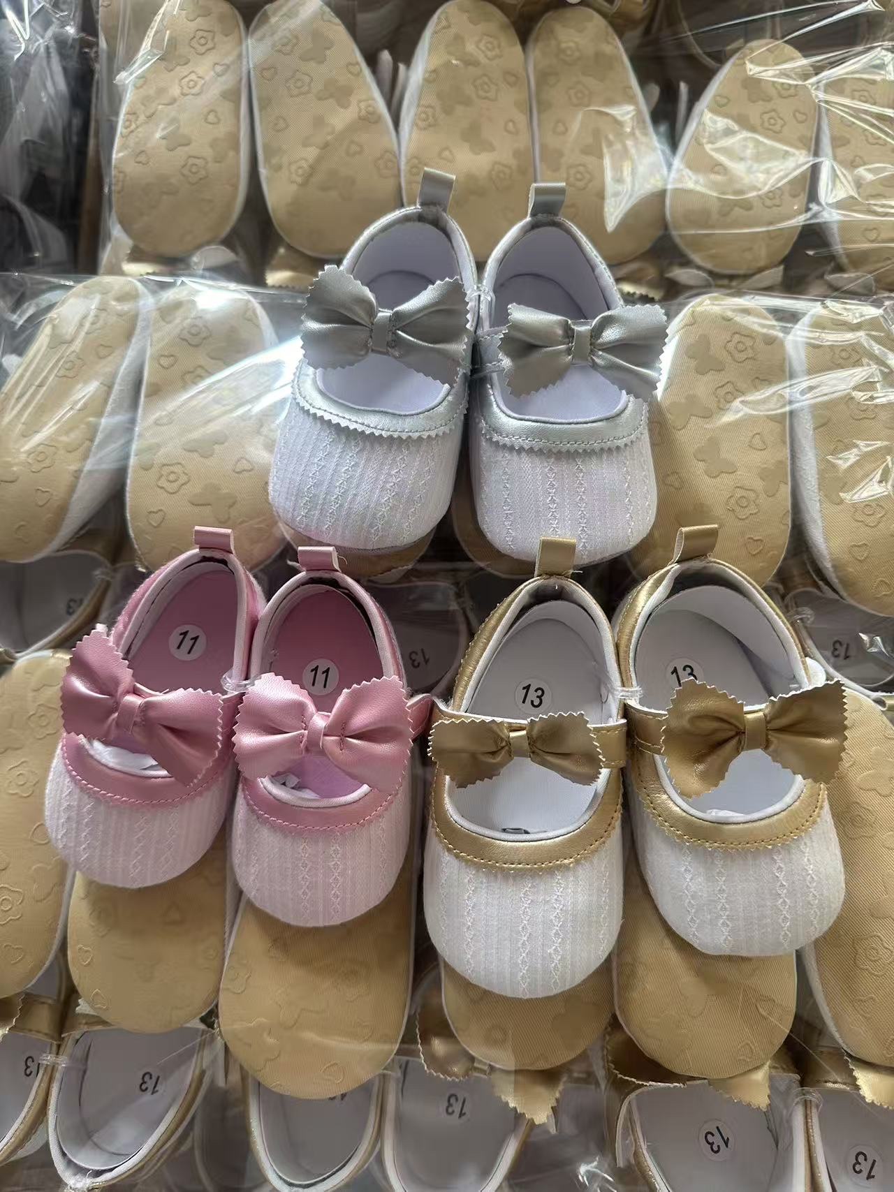 纱布蝴蝶结童鞋