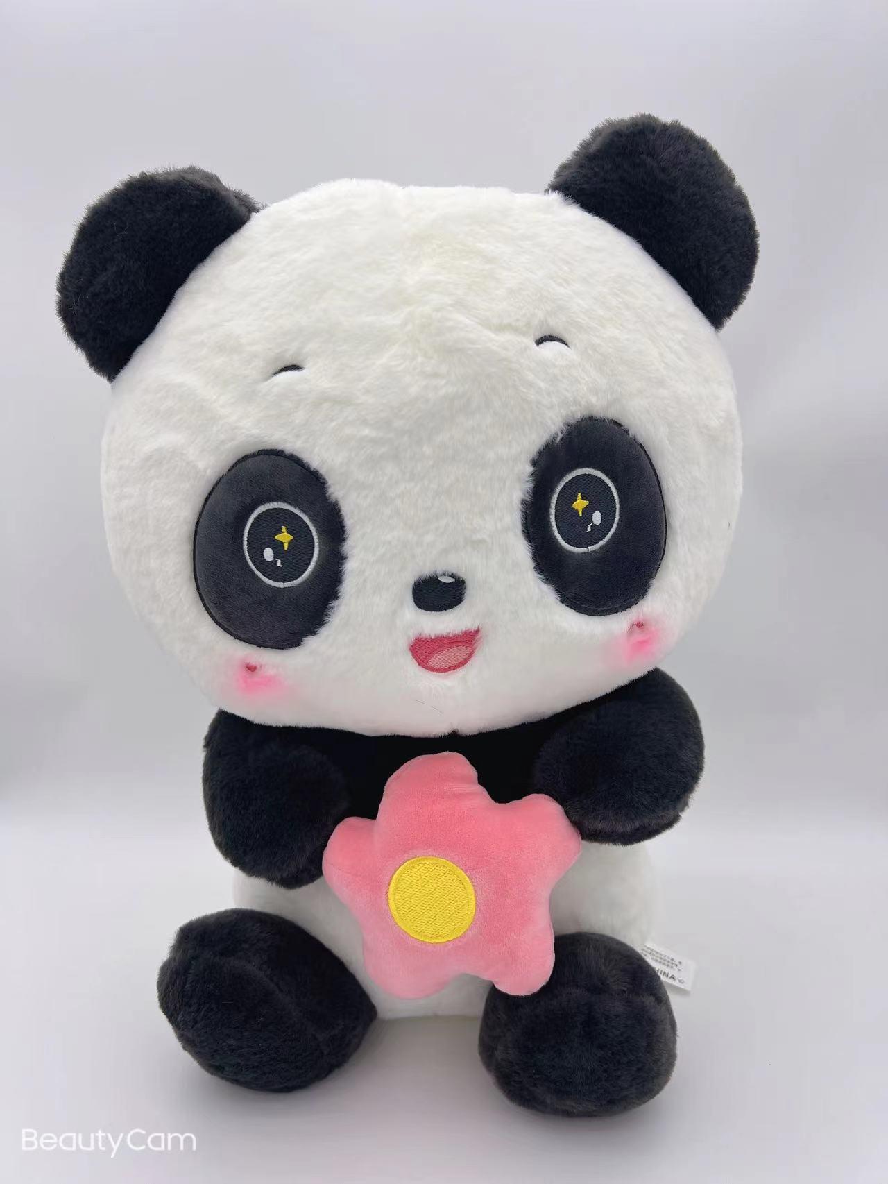 The new flower-hugging panda series of plush toys and creative dolls are perfect birthday gifts for friends