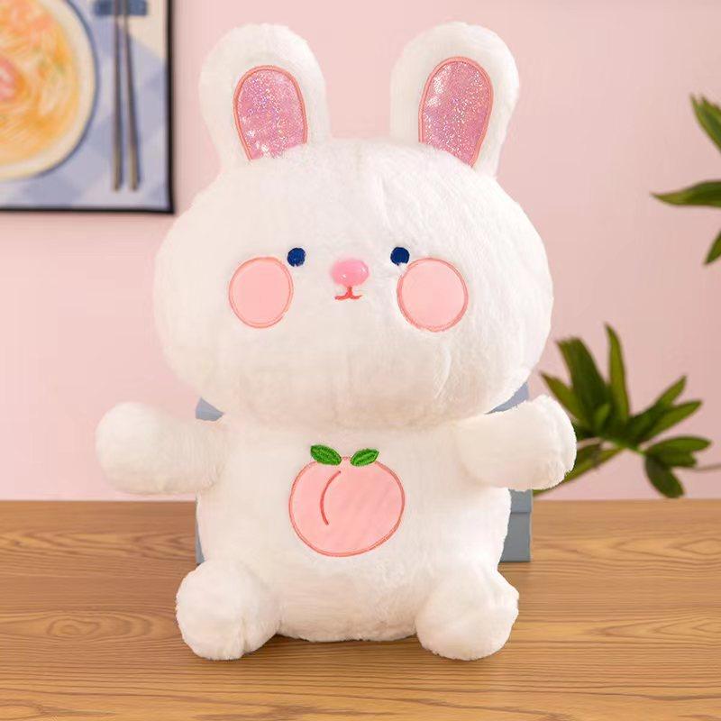 The new "Love Rabbit" series of plush toys, creative neck pink rabbit dolls, are perfect birthday gifts for friends