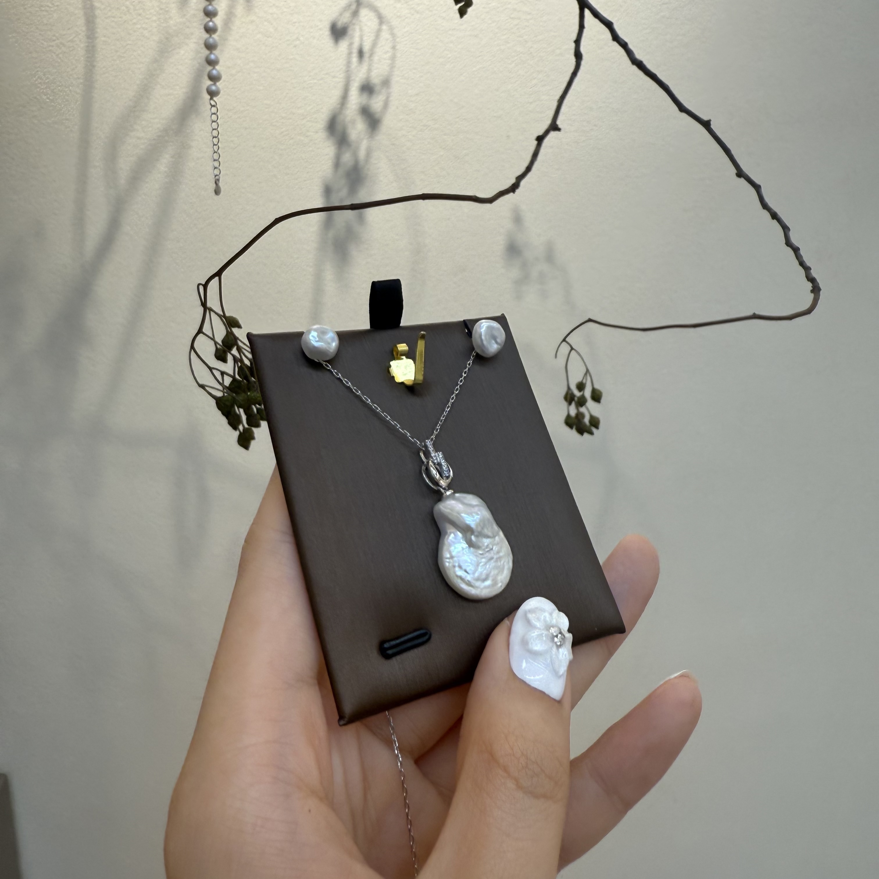 贝壳款套装淡水珍珠925银  简约风格珍珠项链女时尚首饰简约百搭潮流项链饰品