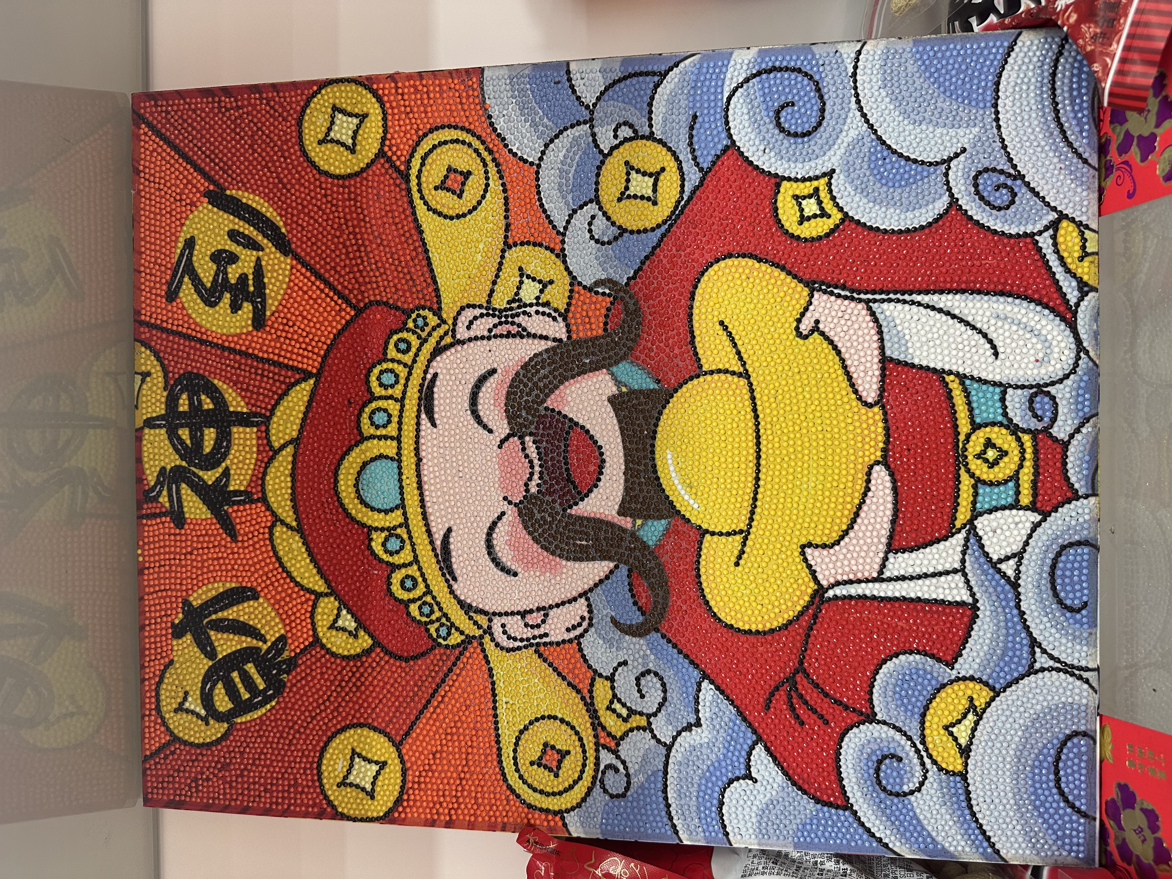 钻石画财神爷DIY立体画彩色闪耀手工艺品创意装饰材料普钻DIY钻石画