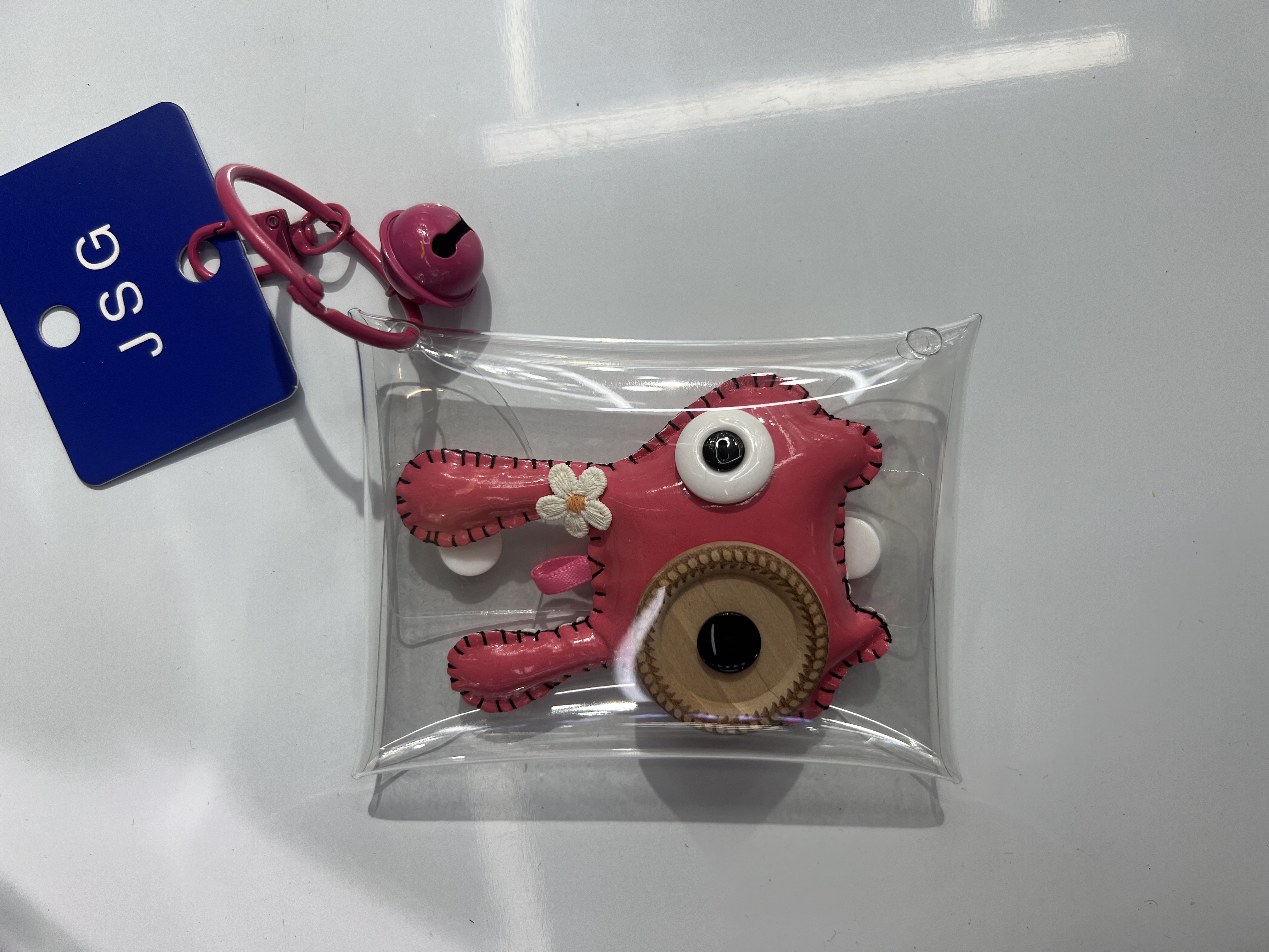 纯手工制作钥匙扣挂件钥匙扣配件钥匙扣钥匙挂件粉兔子纯手工钥匙扣白底实物图