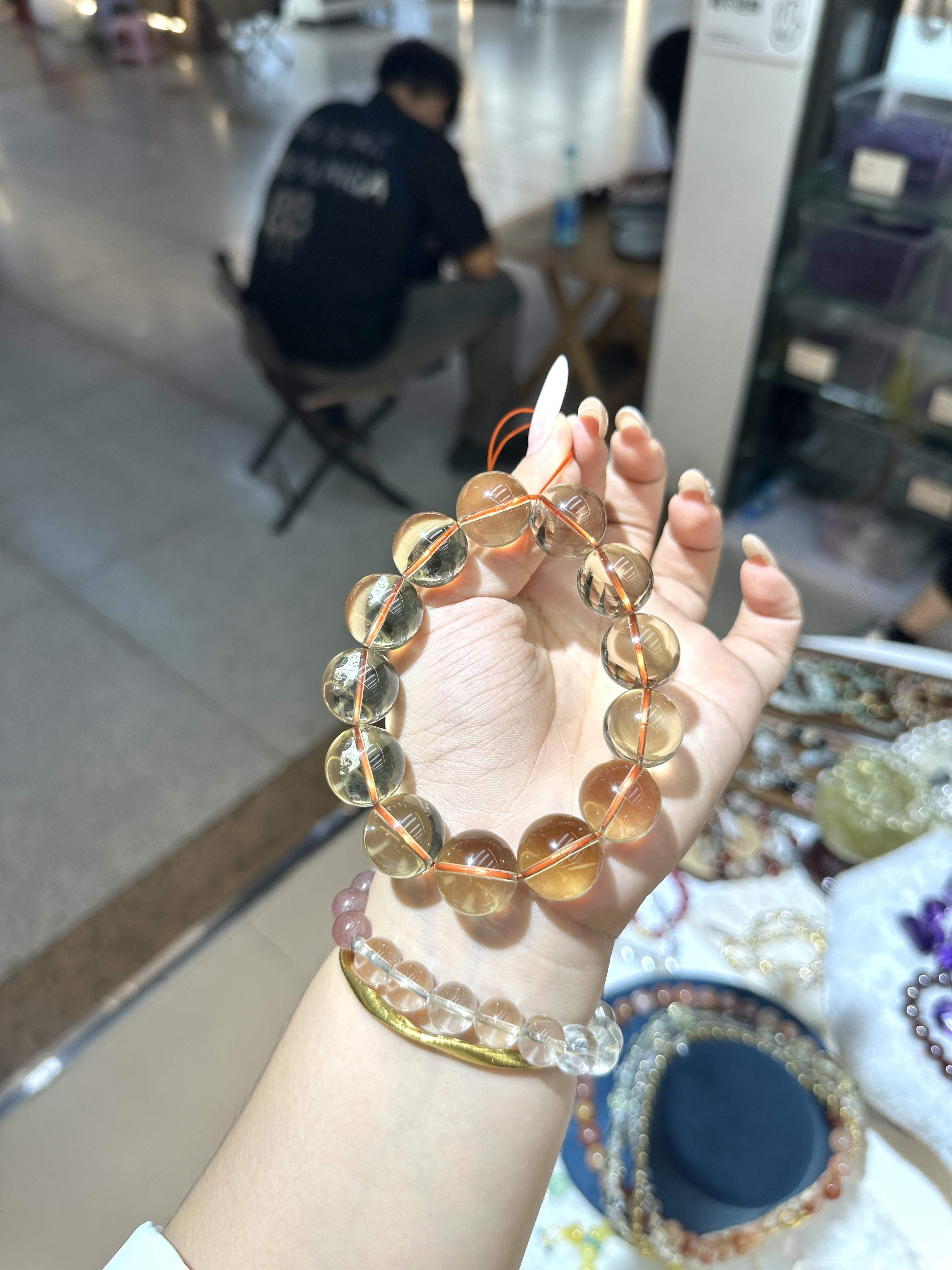 兹宏珠宝柠檬晶水晶手串手链男女纯色手串直播网红生日礼品饰品批发图